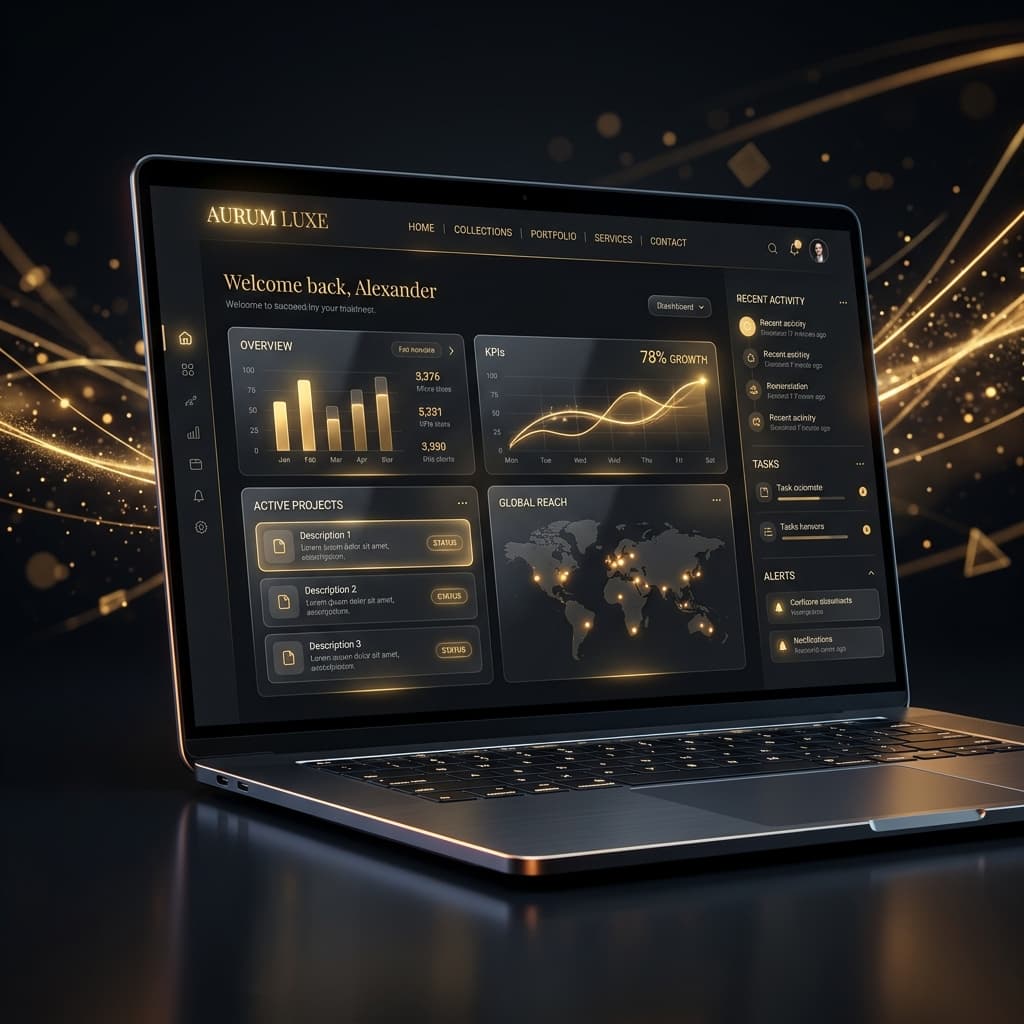 Website performance and luxury layout showcase